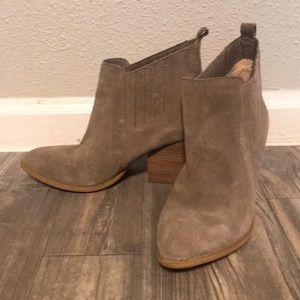 Taupe Suede Booties